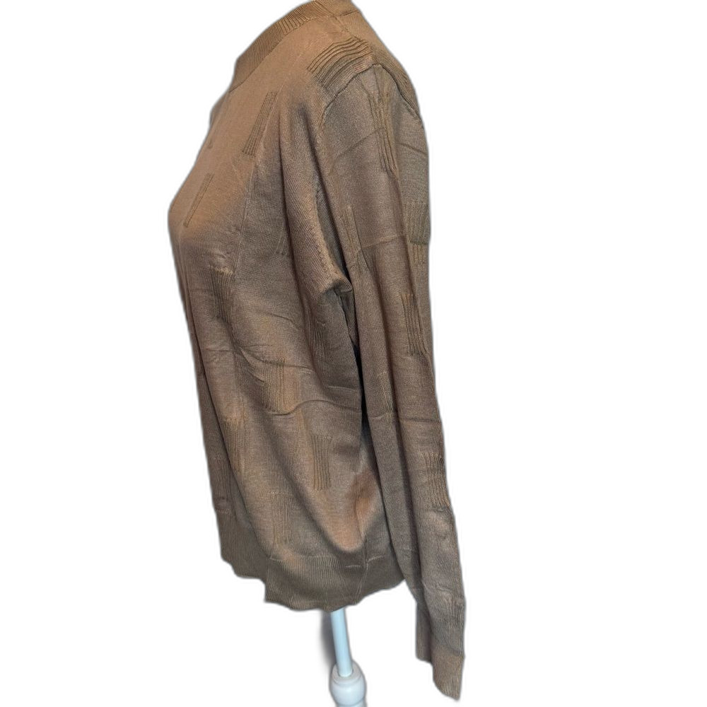 NWT Iandroiy Women's Sweater XL Long Sleeve Crewneck Relaxed Fit Khaki - Picture 5 of 7